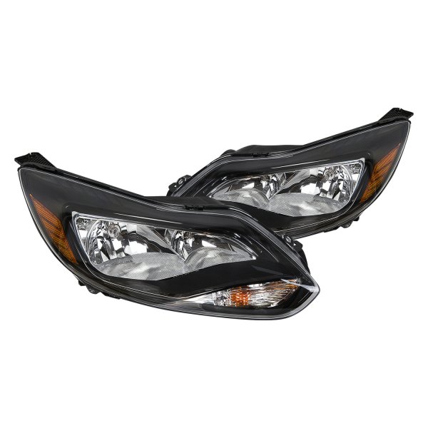 iD Select® - Driver and Passenger Side Black Euro Headlights