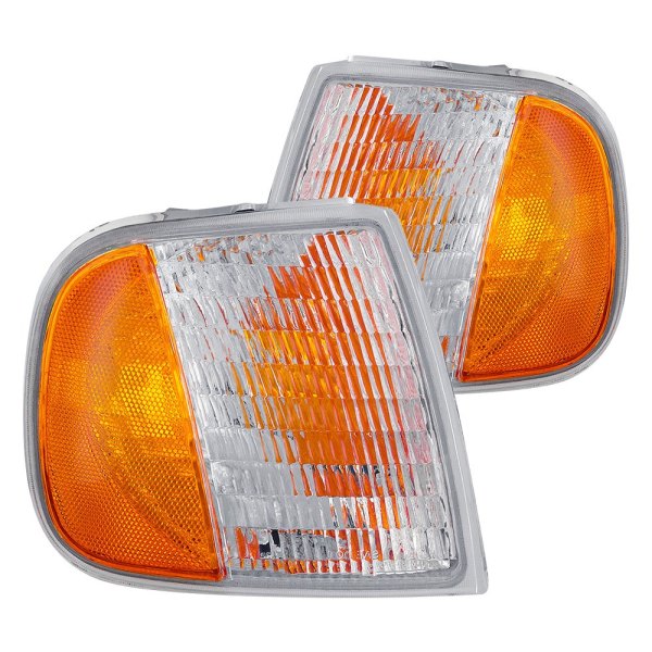 iD Select® - Driver Side Chrome/Amber/Clear Euro Turn Signal/Corner Lights