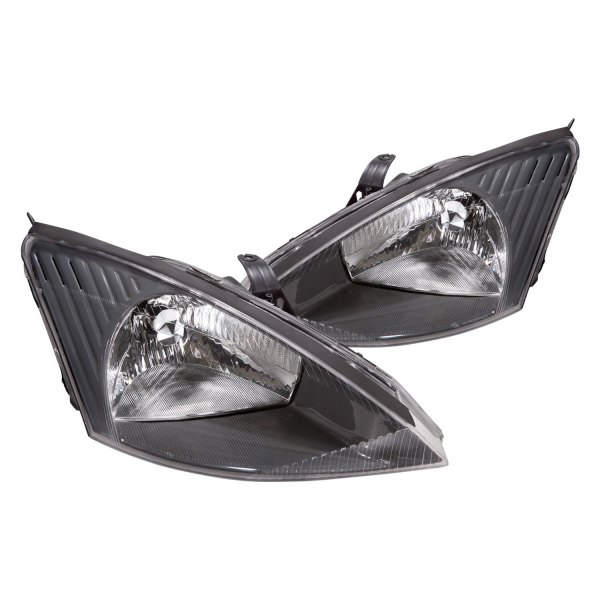 iD Select® - Driver and Passenger Side Gray Euro Headlights, Ford Focus