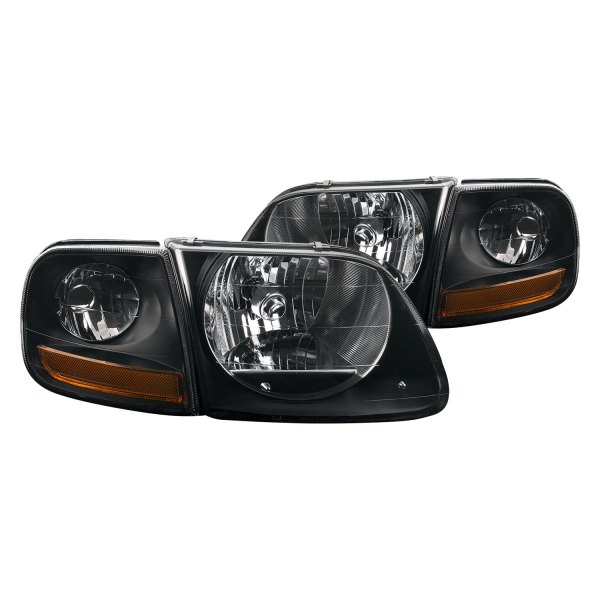 iD Select® - Driver and Passenger Side Chrome Euro Headlights, Ford F-150