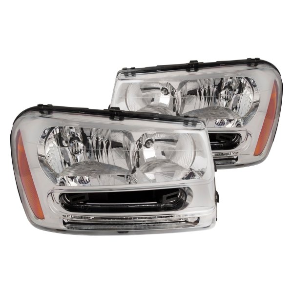 iD Select® - Driver and Passenger Side Gray Euro Headlights, Chevy Trailblazer
