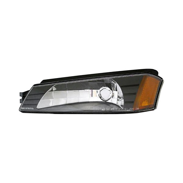 iD Select® - Driver and Passenger Side Black Euro Headlights with Turn Signal/Parking Lights