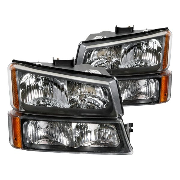 iD Select® - 2nd Design Driver and Passenger Side Black/Chrome Euro Headlights