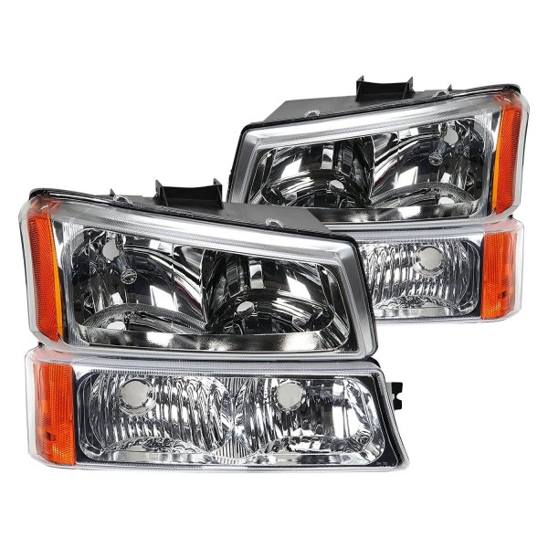 iD Select® - 1st Design Driver and Passenger Side Black Euro Headlights
