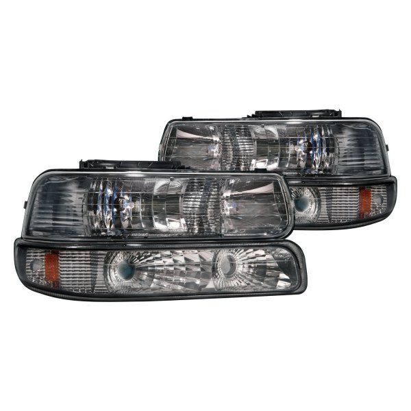 iD Select® - Driver Side Chrome/Smoke Euro Headlights with Turn Signal/Parking Lights