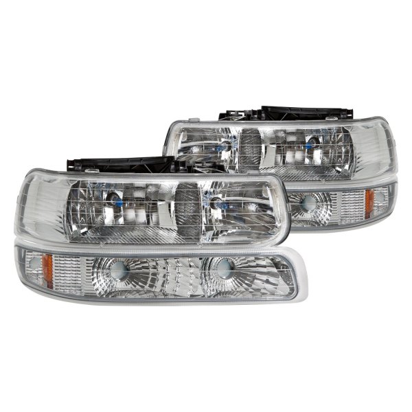 iD Select® - Driver Side Chrome Euro Headlights with Turn Signal/Parking Lights