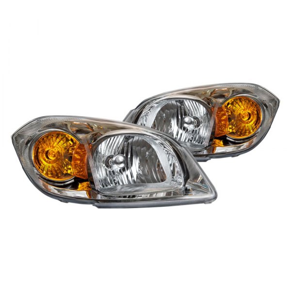 iD Select® - Driver and Passenger Side Chrome Euro Headlights, Chevy Cobalt