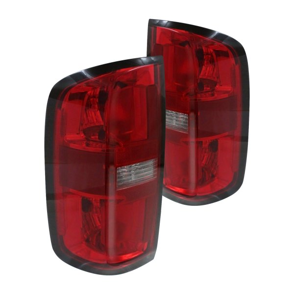 iD Select® - Chrome/Red Euro Tail Lights, Chevy Colorado