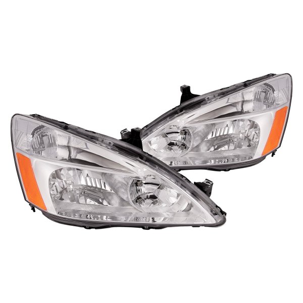 iD Select® - Driver and Passenger Side Chrome Euro Headlights, Honda Accord