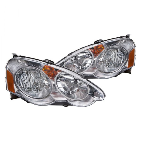 iD Select® - Driver and Passenger Side Chrome Euro Headlights, Acura RSX