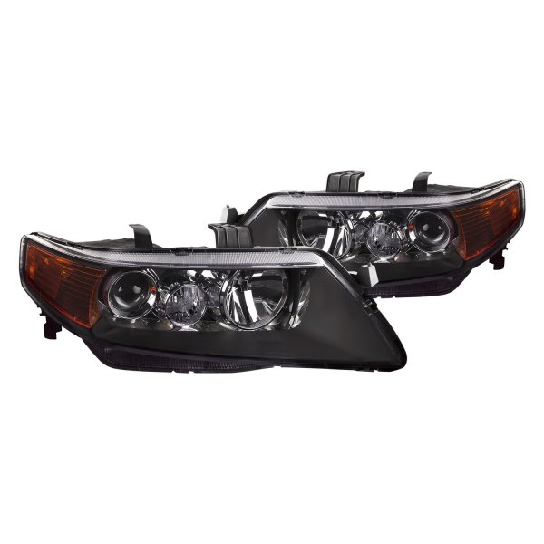 iD Select® - Driver and Passenger Side Black Projector Headlights, Acura TSX
