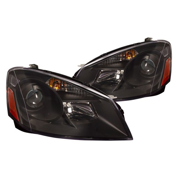 iD Select® - Driver and Passenger Side Black Projector Headlights, Nissan Altima