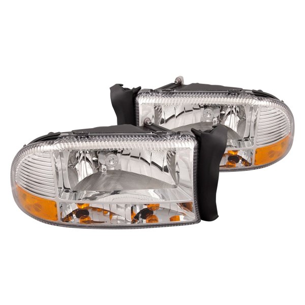 iD Select® - Diamond Design Driver and Passenger Side Chrome Euro Headlights