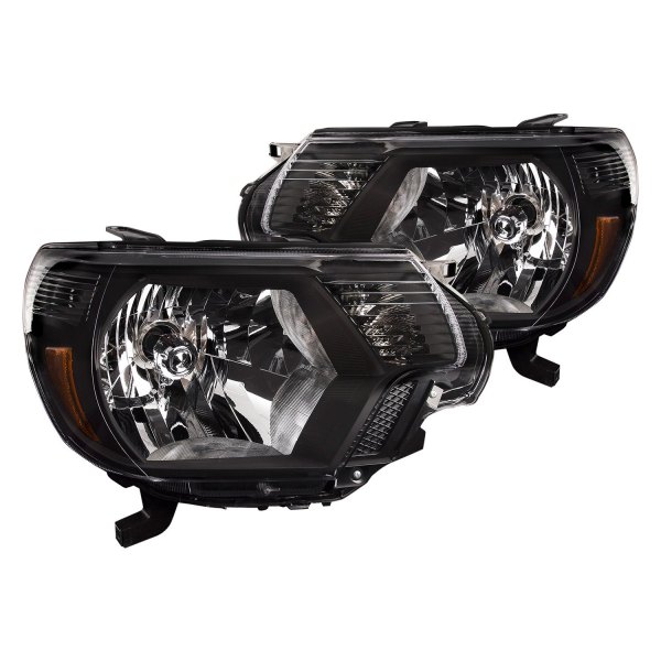 iD Select® - Driver and Passenger Side Chrome Euro Headlights, Toyota Tacoma