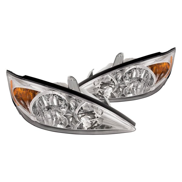 iD Select® - Driver and Passenger Side Chrome Euro Headlights, Toyota Camry