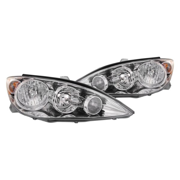 iD Select® - Driver and Passenger Side Chrome Euro Headlights, Toyota Camry