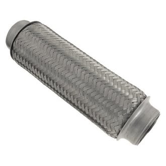 iD Select® - 201 SS Single Braid Exhaust Flex Pipe (2" Inlet, 10" Length)