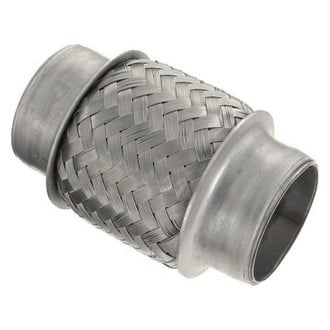 iD Select® - 201 SS Double Braid Exhaust Flex Pipe (1.8" Inlet, 4" Length)