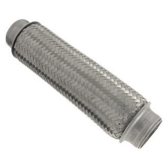 iD Select® - 201 SS Single Braid Exhaust Flex Pipe (1.8" Inlet, 10" Length)