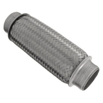 iD Select® - 201 SS Single Braid Exhaust Flex Pipe (1.8" Inlet, 8" Length)