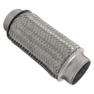 iD Select® - 201 SS Single Braid Exhaust Flex Pipe (2.3" Inlet, 8" Length)