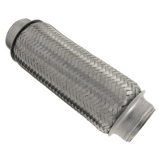 iD Select® - 201 SS Single Braid Exhaust Flex Pipe (2.3" Inlet, 10" Length)