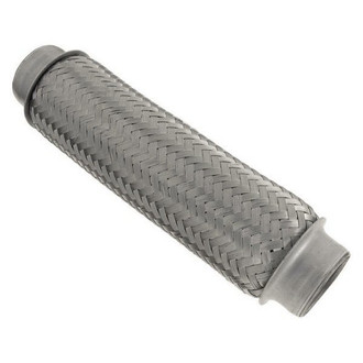 iD Select® - 201 SS Double Braid Exhaust Flex Pipe (1.8" Inlet, 10" Length)