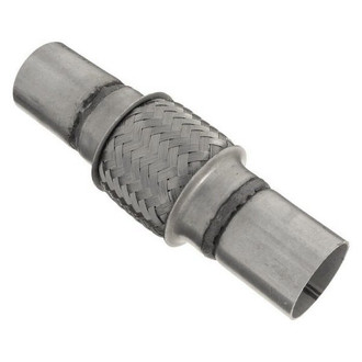 iD Select® - 201 SS Single Braid Exhaust Flex Pipe (1.8" Inlet, 8" Length)