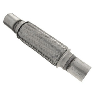iD Select® - 201 SS Single Braid Exhaust Flex Pipe (1.8" Inlet, 12" Length)