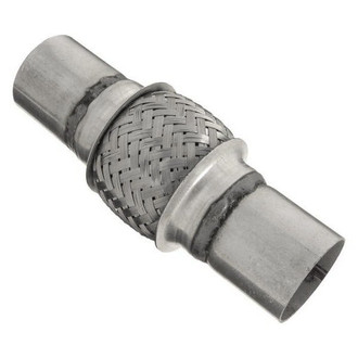iD Select® - 201 SS Single Braid Exhaust Flex Pipe (2" Inlet, 8" Length)