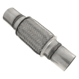 iD Select® - 201 SS Single Braid Exhaust Flex Pipe (2" Inlet, 10" Length)