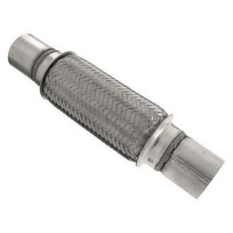 iD Select® - 201 SS Single Braid Exhaust Flex Pipe (2" Inlet, 12" Length)