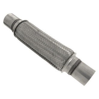 iD Select® - 201 SS Single Braid Exhaust Flex Pipe (2" Inlet, 14.8" Length)