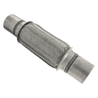 iD Select® - 201 SS Single Braid Exhaust Flex Pipe (2.3" Inlet, 12" Length)