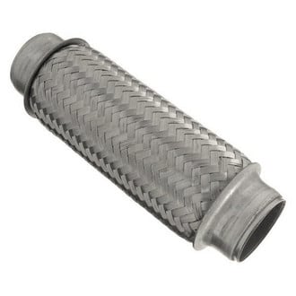 iD Select® - 201 SS Double Braid Exhaust Flex Pipe (1.8" Inlet, 8" Length)