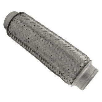 iD Select® - 201 SS Double Braid Exhaust Flex Pipe (2" Inlet, 10" Length)