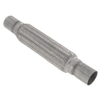 iD Select® - 201 SS Single Braid Exhaust Flex Pipe (1.8" Inlet, 14.3" Length)