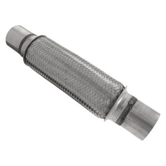 iD Select® - 201 SS Single Braid Exhaust Flex Pipe (2.3" Inlet, 14.8" Length)