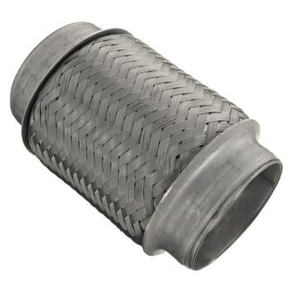 iD Select® - 201 SS Double Braid Exhaust Flex Pipe (3" Inlet, 6" Length)