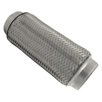 iD Select® - 201 SS Double Braid Exhaust Flex Pipe (3" Inlet, 10" Length)