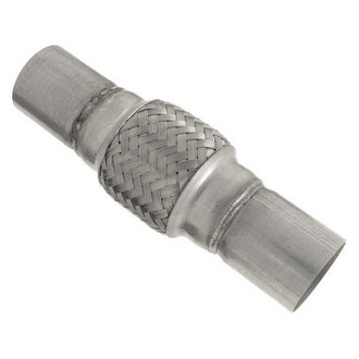 iD Select® - 201 SS Double Braid Exhaust Flex Pipe (1.8" Inlet, 8" Length)