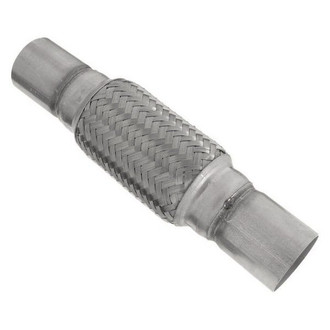 iD Select® - 201 SS Double Braid Exhaust Flex Pipe (1.8" Inlet, 10" Length)