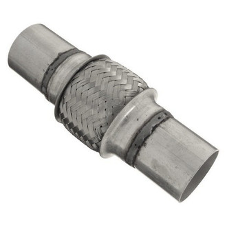 iD Select® - 201 SS Double Braid Exhaust Flex Pipe (2" Inlet, 8" Length)