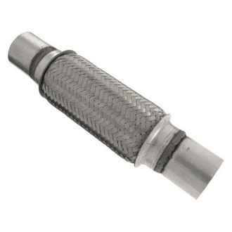 iD Select® - 201 SS Double Braid Exhaust Flex Pipe (2" Inlet, 12" Length)