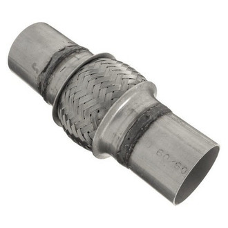 iD Select® - 201 SS Double Braid Exhaust Flex Pipe (2.3" Inlet, 8" Length)
