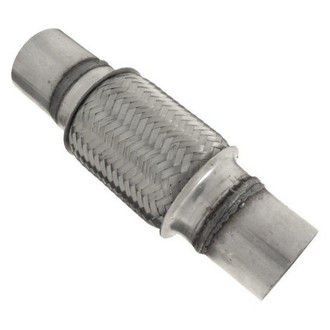 iD Select® - 201 SS Double Braid Exhaust Flex Pipe (2.3" Inlet, 10" Length)