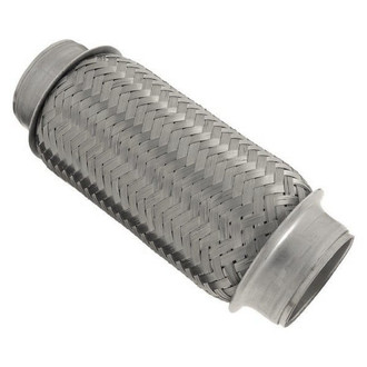 iD Select® - 201 SS Double Braid Exhaust Flex Pipe (2.3" Inlet, 8" Length)