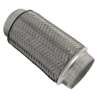 iD Select® - 201 SS Double Braid Exhaust Flex Pipe (3" Inlet, 8" Length)