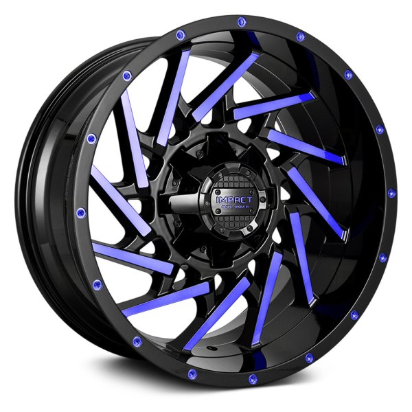 IMPACT OFF ROAD® - 816 Gloss Black with Machined Blue Face
