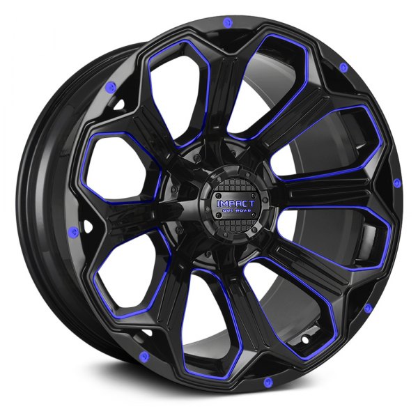 IMPACT OFF ROAD® - 817 Gloss Black with Blue Milled Accents